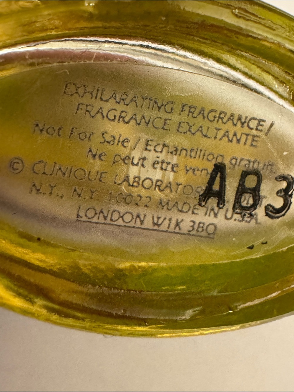 Clinique Calyx perfume fragrance with Lime Green Cap Travel size - Picture 3 of 4